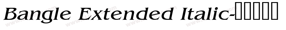 Bangle Extended Italic字体转换